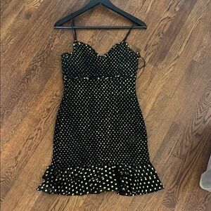 Likely Black and White Ruffled Mini Dress